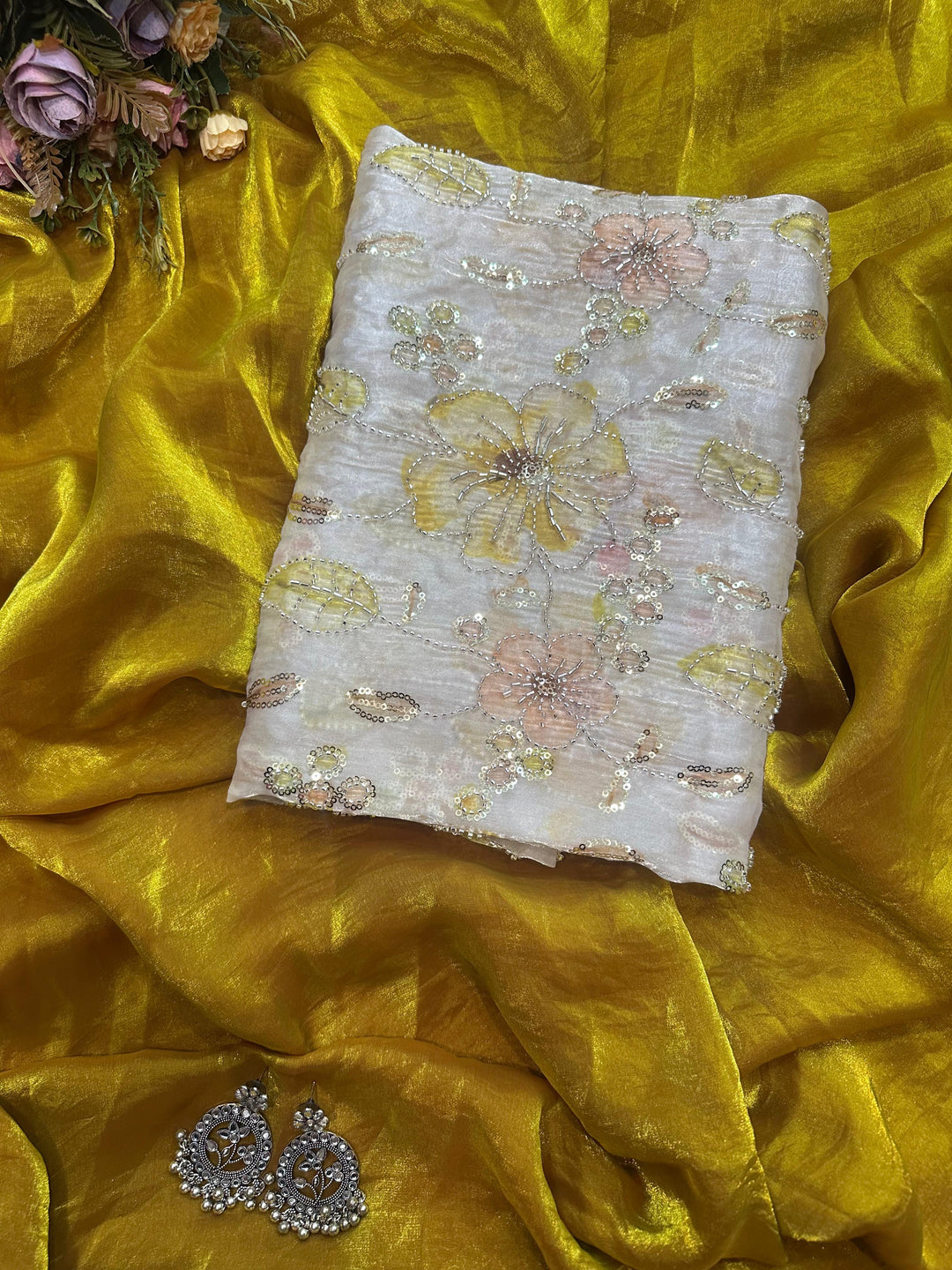 Sitara Swirl Fancy Silk Saree