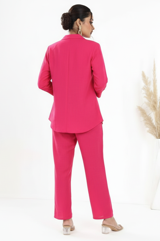 Mood Mingle Cotton Coord Set [Top , Shirt , Pant]