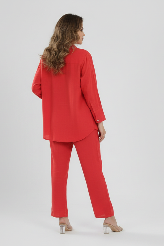 Mood Mingle Cotton Coord Set [Top , Shirt , Pant]