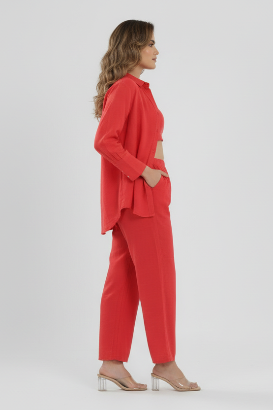 Mood Mingle Cotton Coord Set [Top , Shirt , Pant]