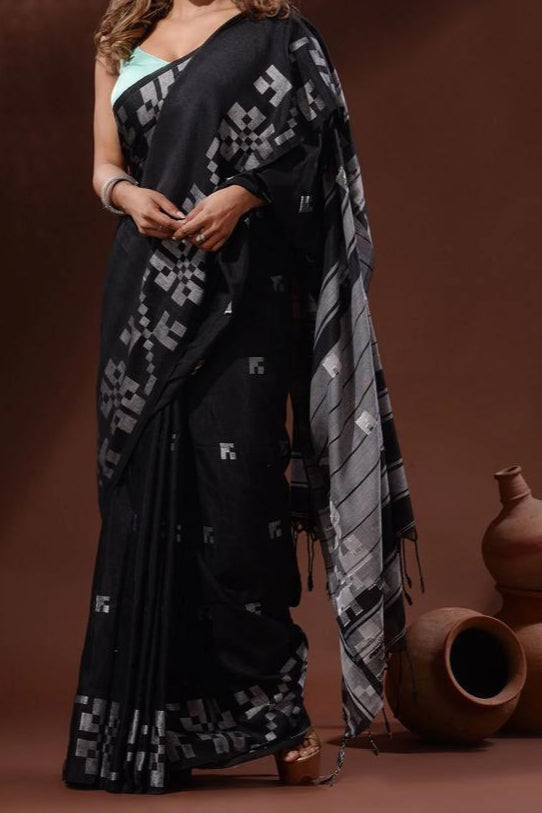Meghmallar Khadi Cotton Saree