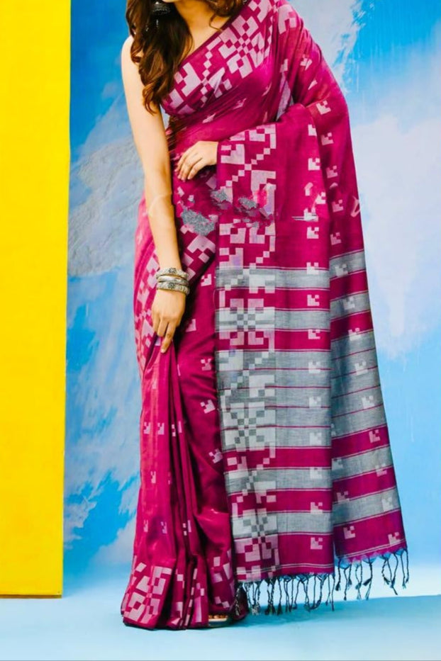 Meghmallar Khadi Cotton Saree