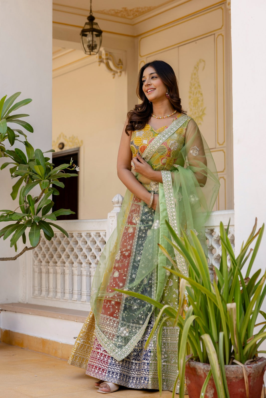 Mehrunisa Georgette Lehenga