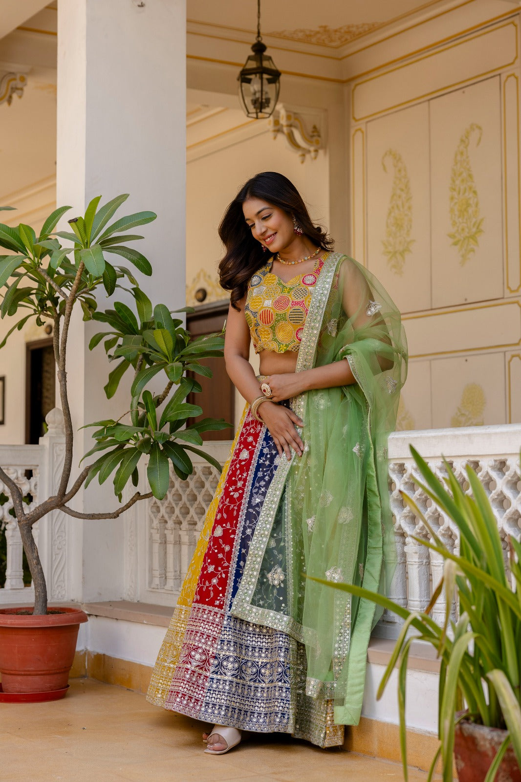 Mehrunisa Georgette Lehenga