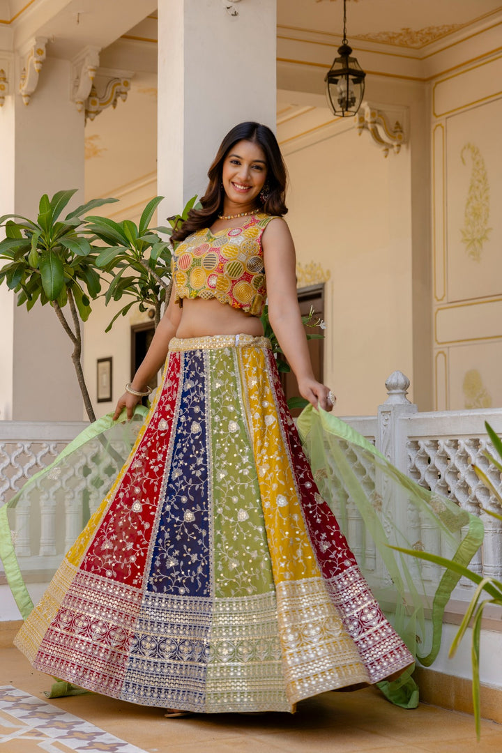 Mehrunisa Georgette Lehenga