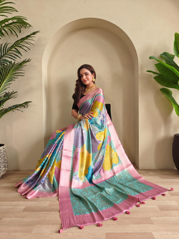 The Red Diamond Georgette Saree