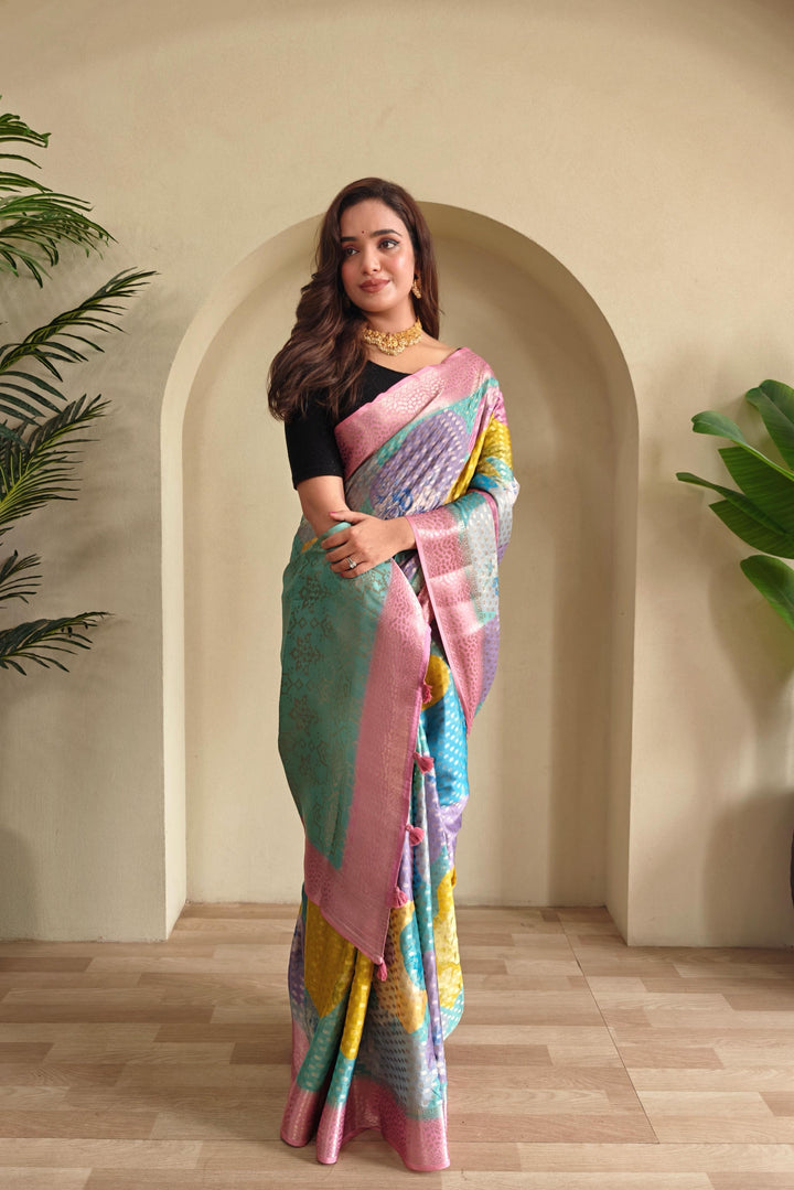 The Red Diamond Georgette Saree