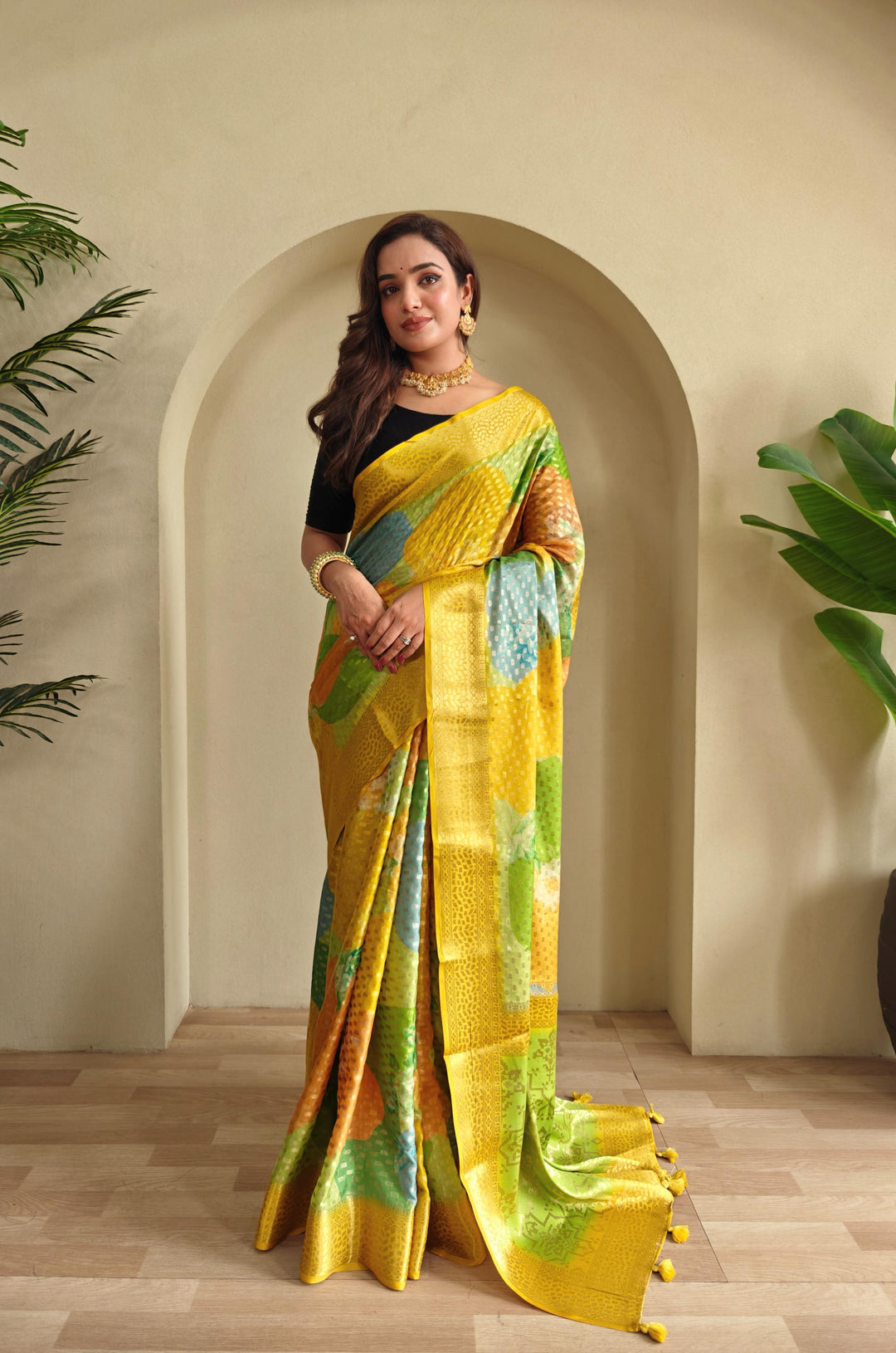 The Red Diamond Georgette Saree