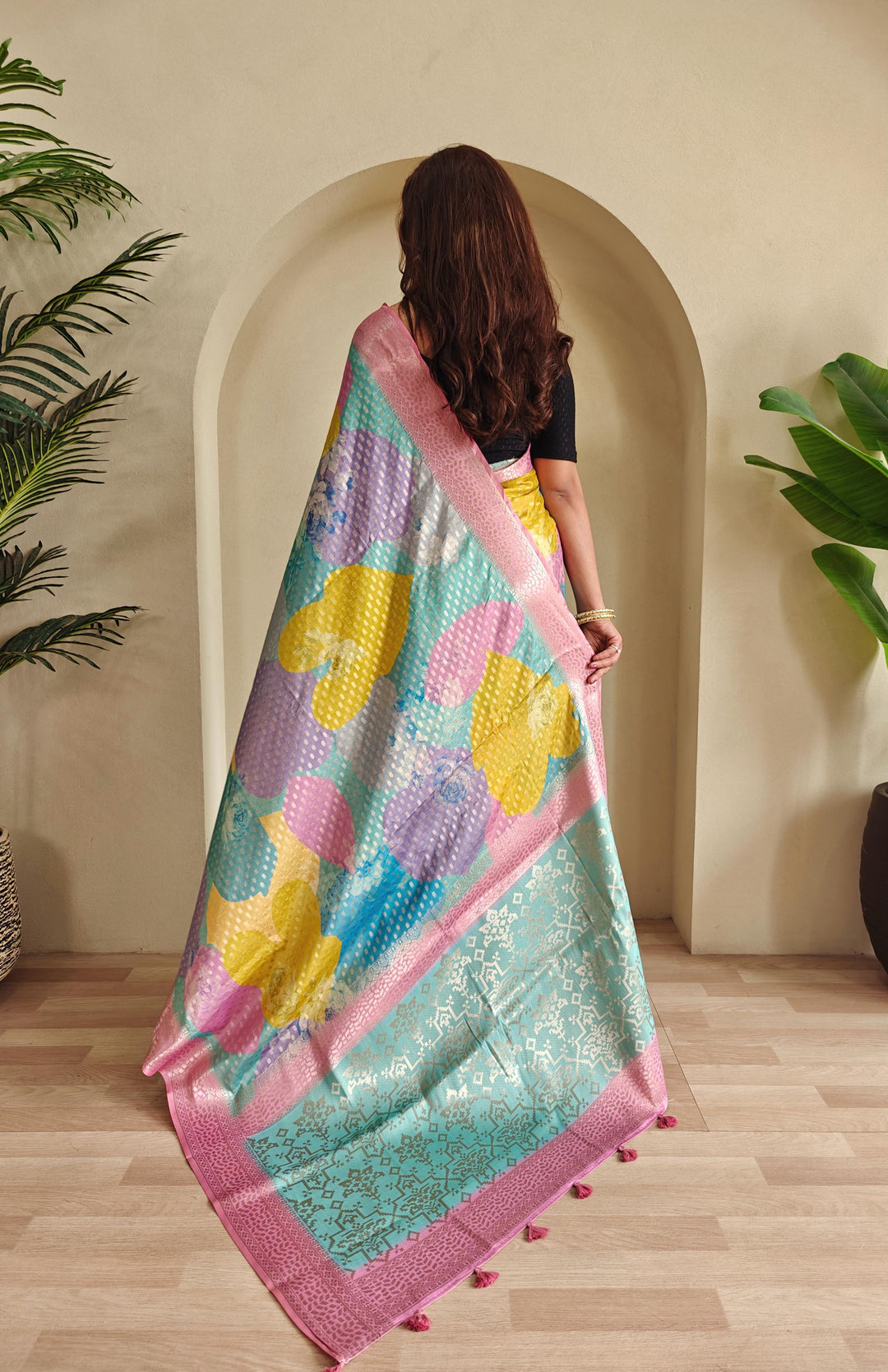 The Red Diamond Georgette Saree