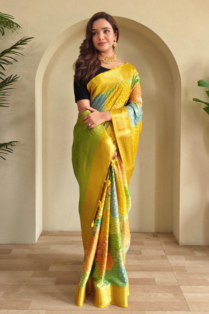 The Red Diamond Georgette Saree