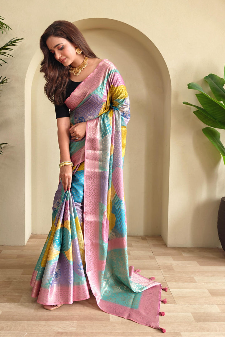 The Red Diamond Georgette Saree