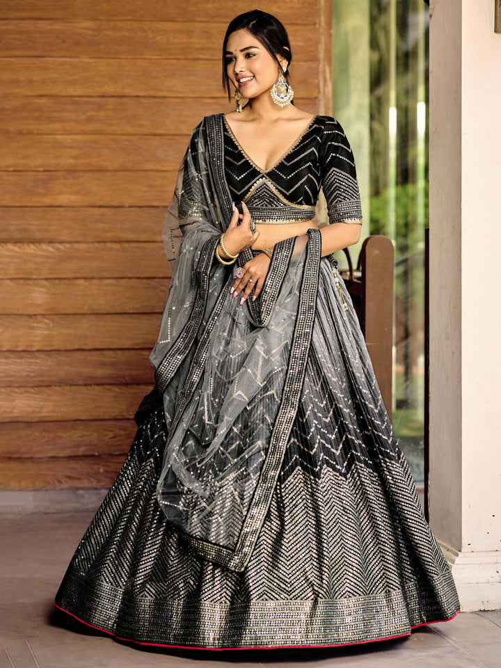 Shade Of The Stars Fancy Silk Lehenga