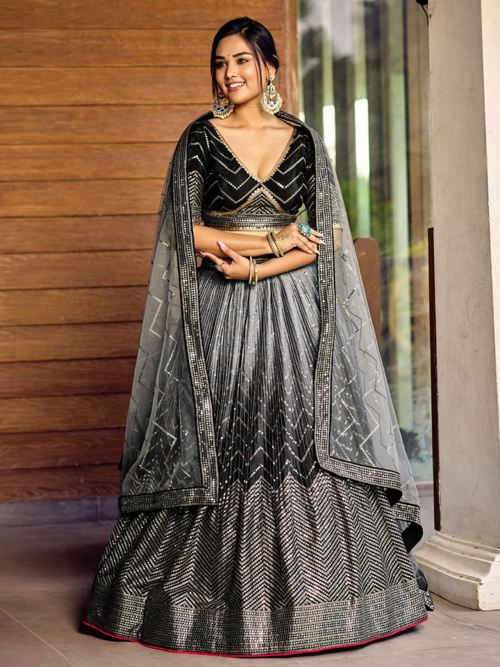 Shade Of The Stars Fancy Silk Lehenga