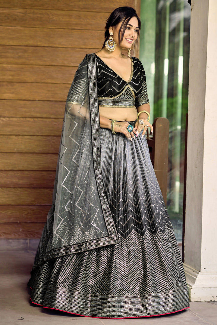Shade Of The Stars Fancy Silk Lehenga