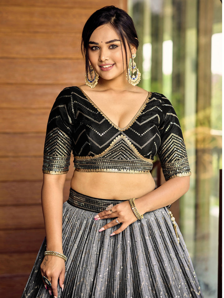 Shade Of The Stars Fancy Silk Lehenga