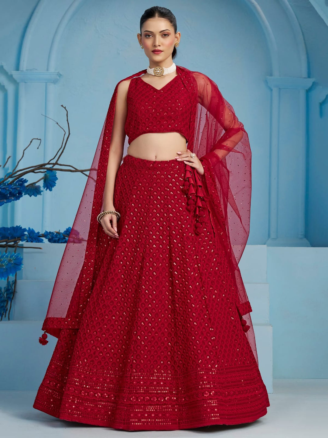 Ishq-e-Aangan Georgette Lehenga