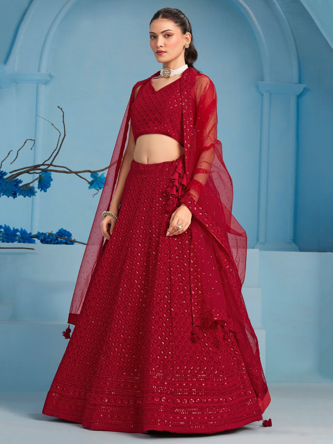 Ishq-e-Aangan Georgette Lehenga