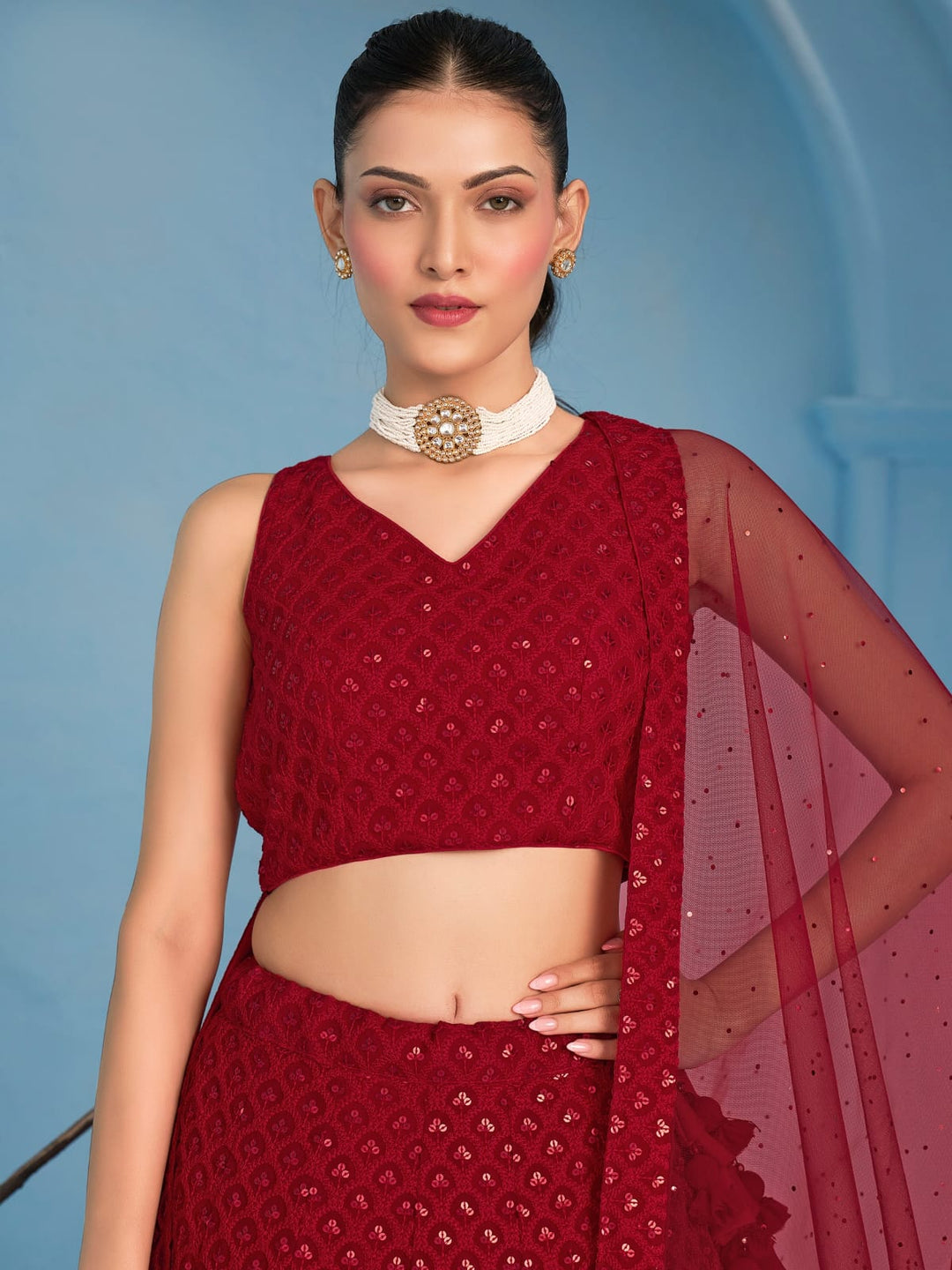 Ishq-e-Aangan Georgette Lehenga