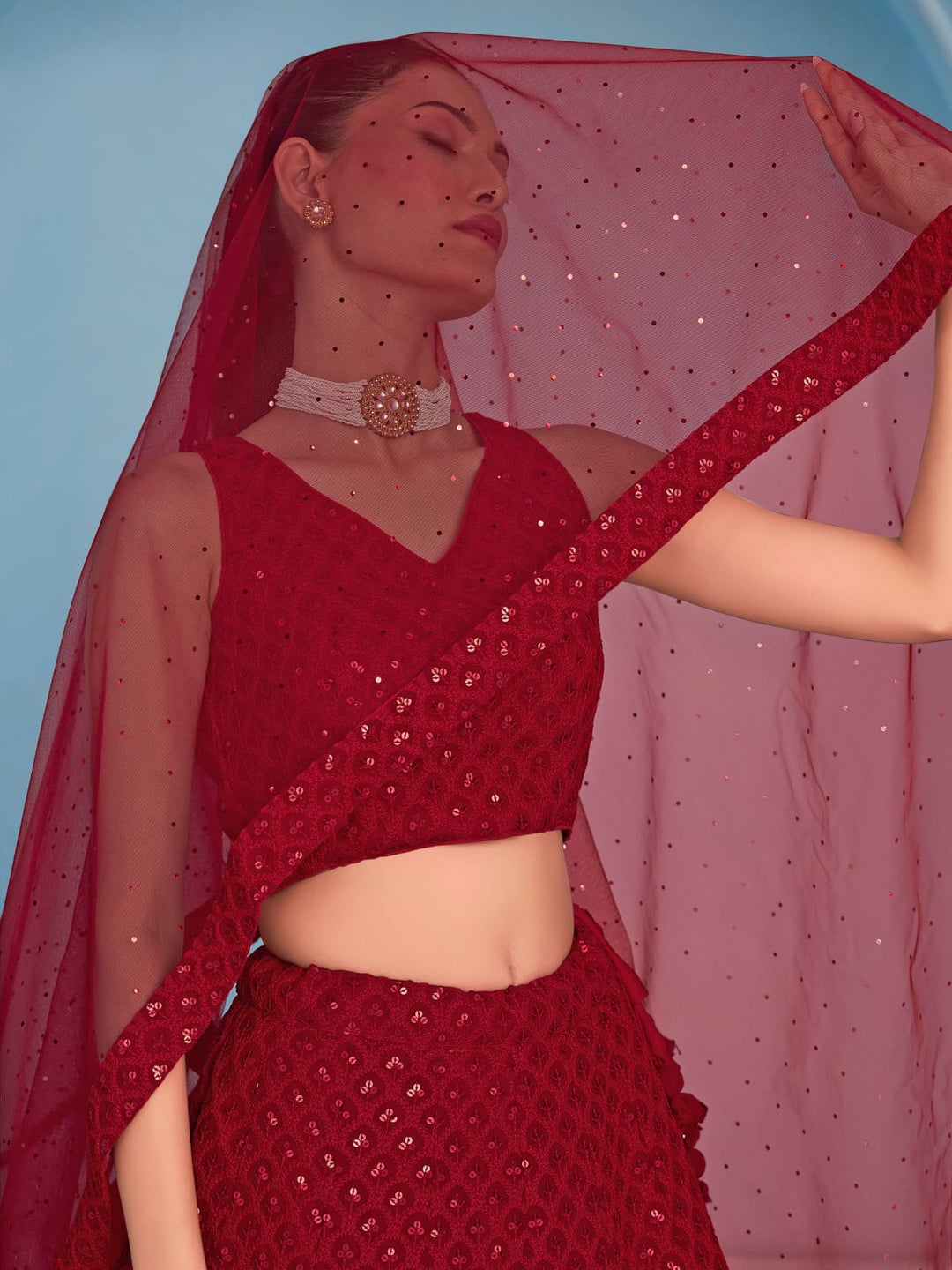 Ishq-e-Aangan Georgette Lehenga