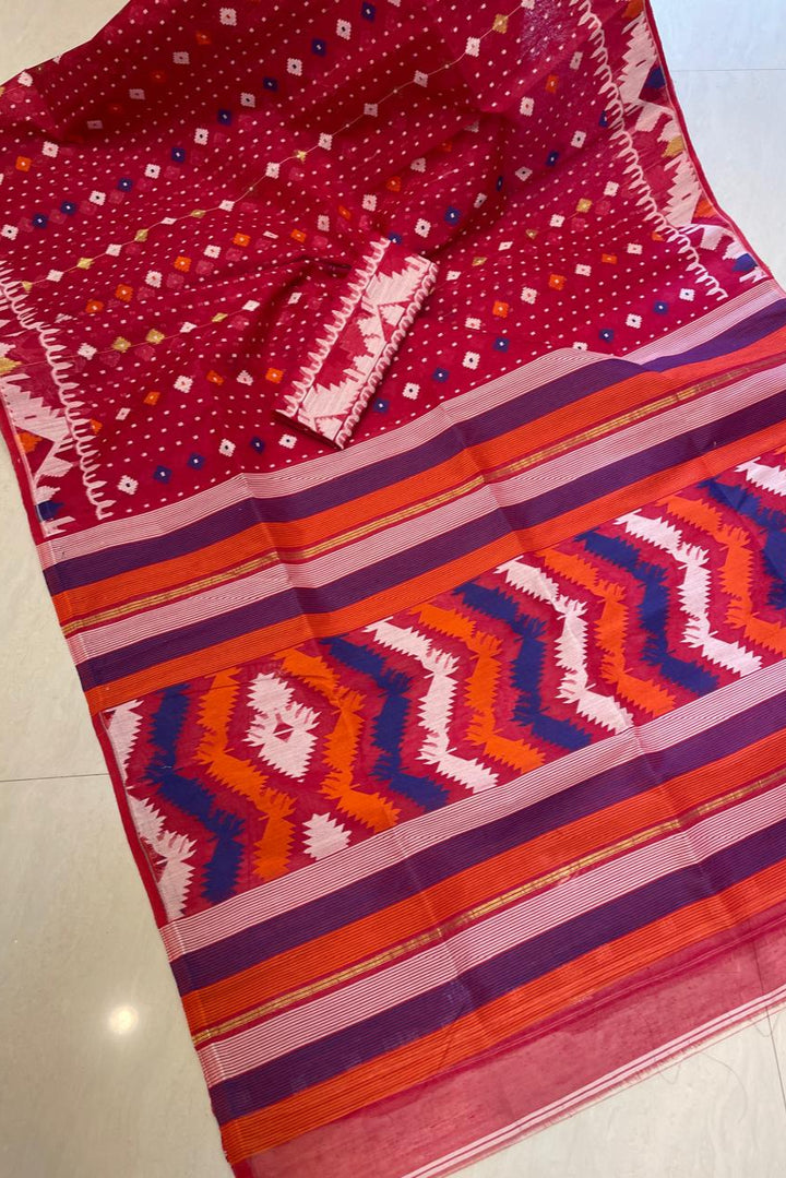 MishtiRong Bangladeshi Style Dhakai Jamdani Saree