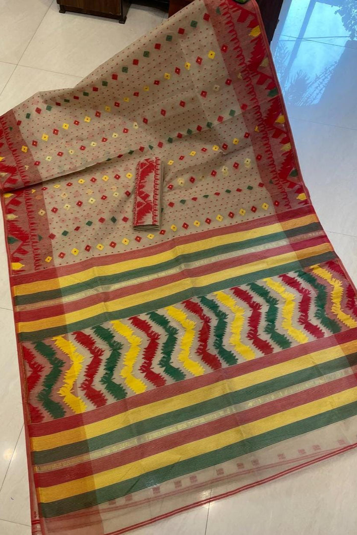 MishtiRong Bangladeshi Style Dhakai Jamdani Saree