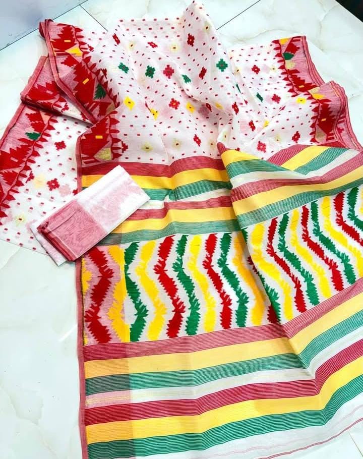 MishtiRong Bangladeshi Style Dhakai Jamdani Saree