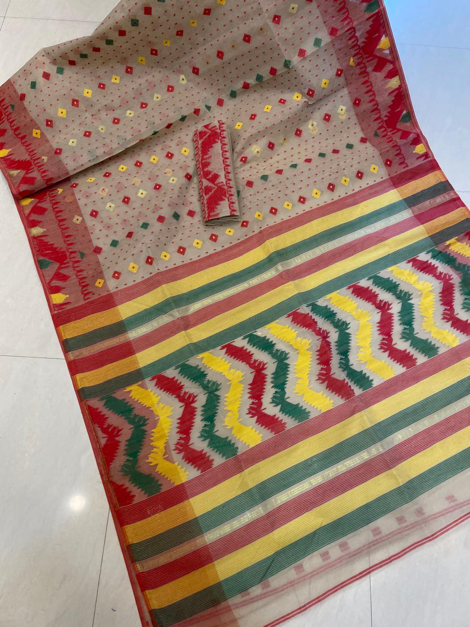 MishtiRong Bangladeshi Style Dhakai Jamdani Saree