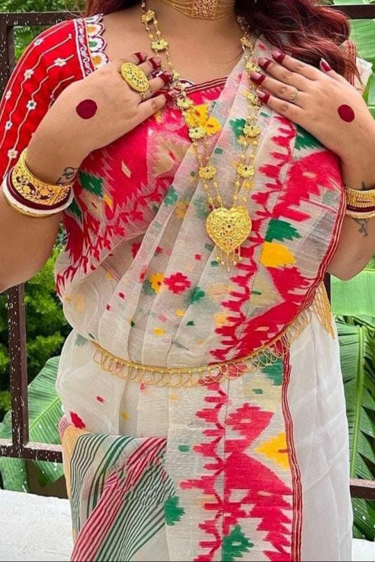 MishtiRong Bangladeshi Style Dhakai Jamdani Saree