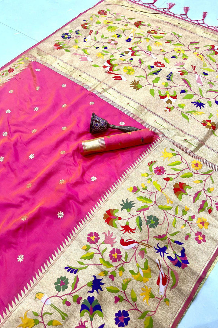 Palette Princess Kanchivaram Paithani Silk Saree