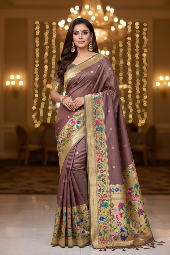 Palette Princess Kanchivaram Paithani Silk Saree
