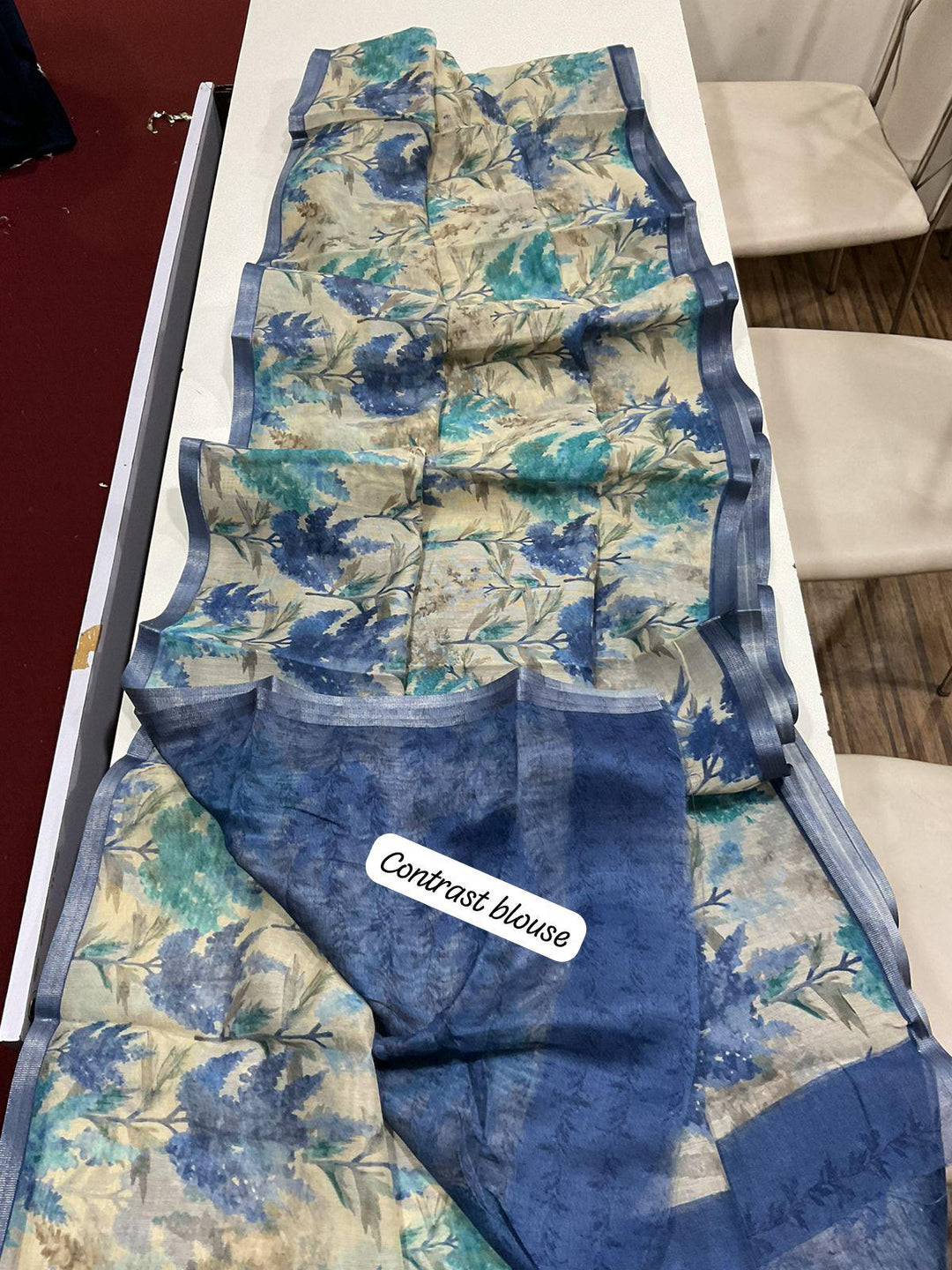 Traditional Crafts Fancy Linen Saree