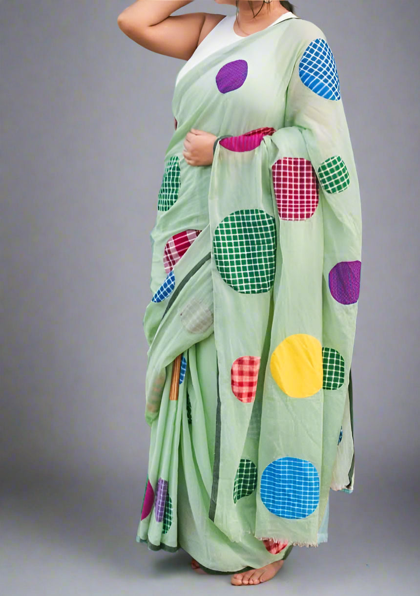 Gamcha Design Bengal Cotton Saree