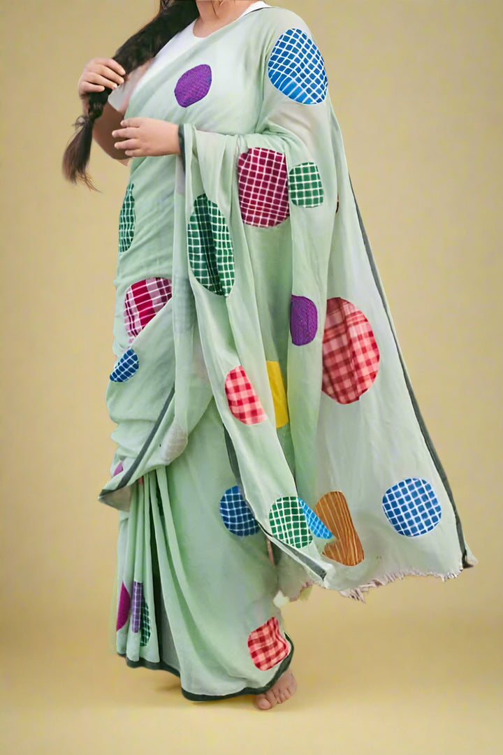 Gamcha Design Bengal Cotton Saree