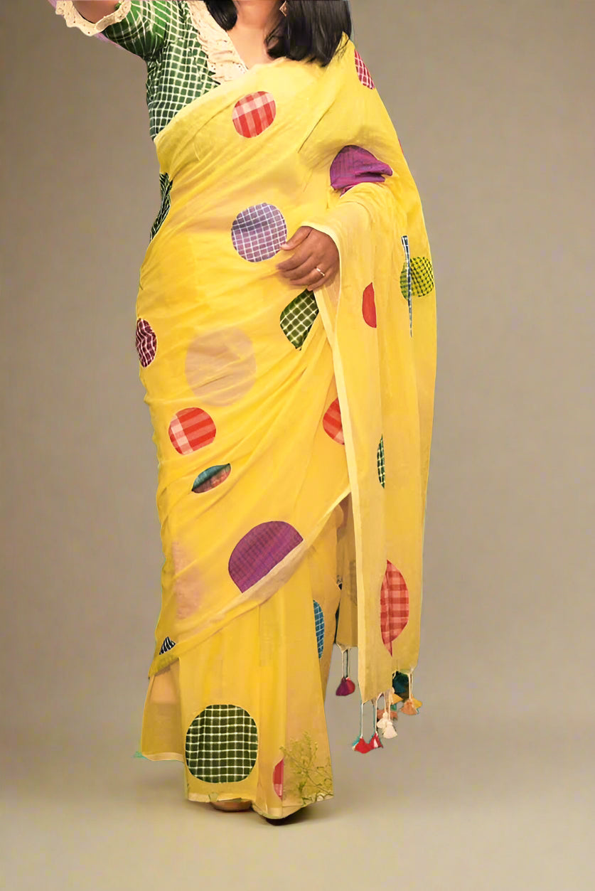 Gamcha Design Bengal Cotton Saree