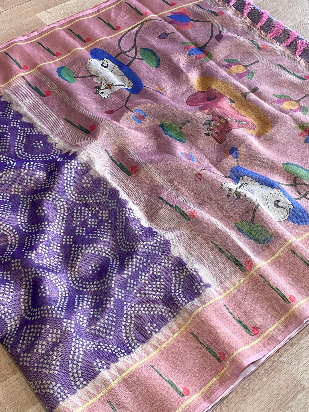 Gleam Of Manjari Kota Doriya Silk Saree