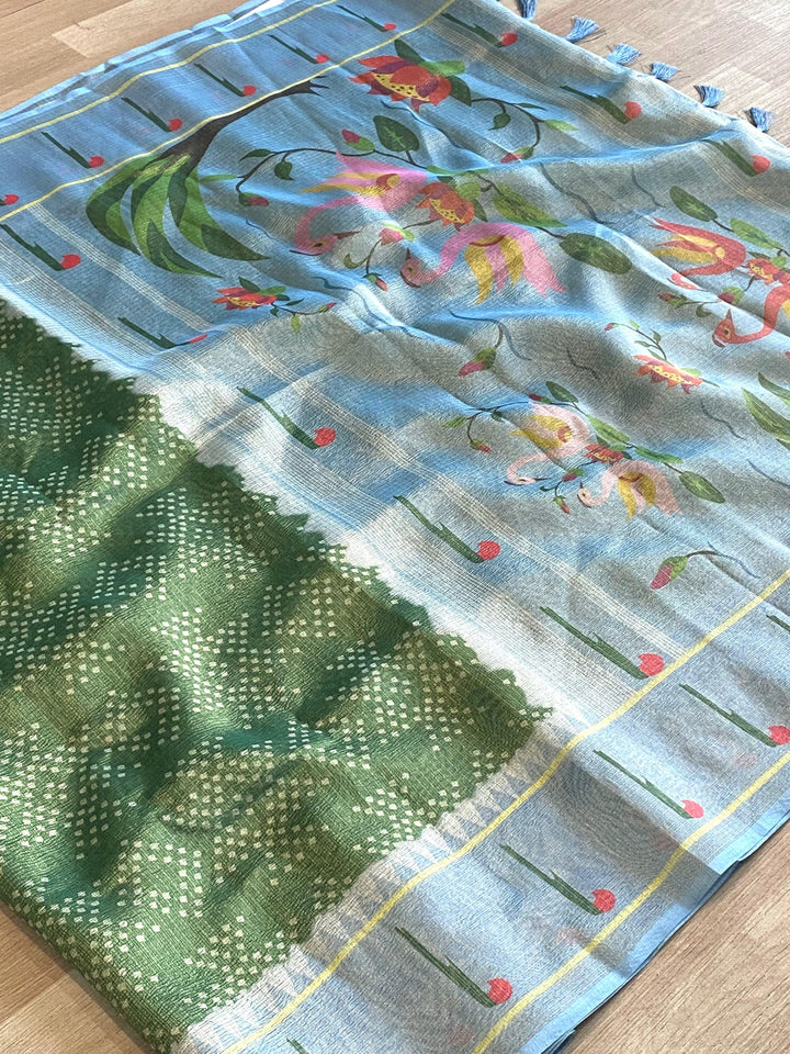 Gleam Of Manjari Kota Doriya Silk Saree