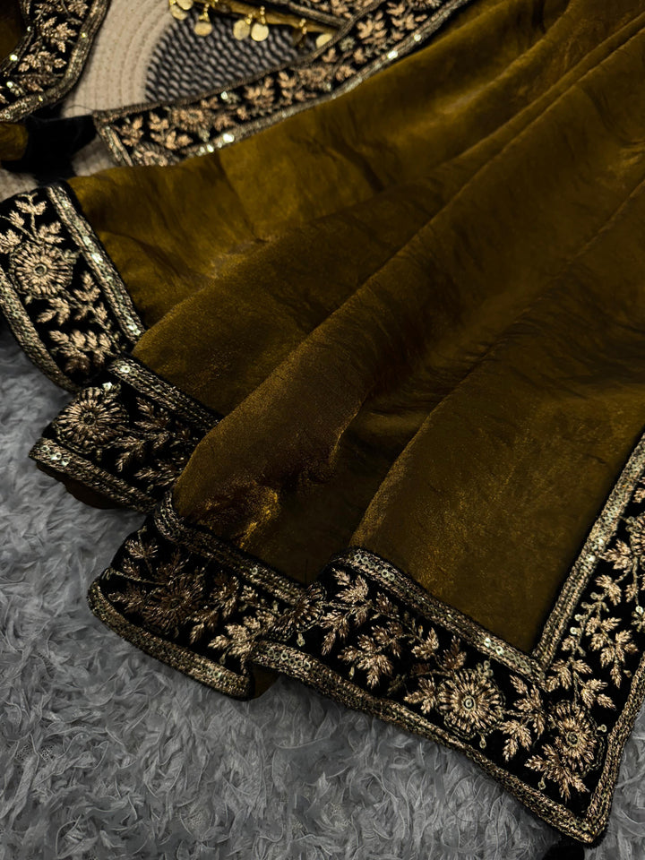 The Night Rain Fancy Silk Saree