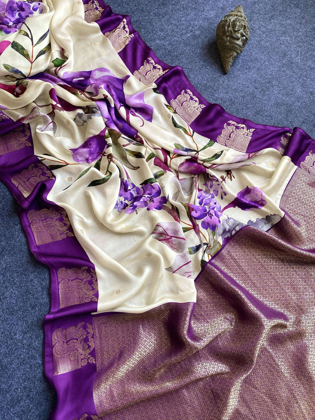 Amethyst Drape Satin Silk [Fancy] Saree