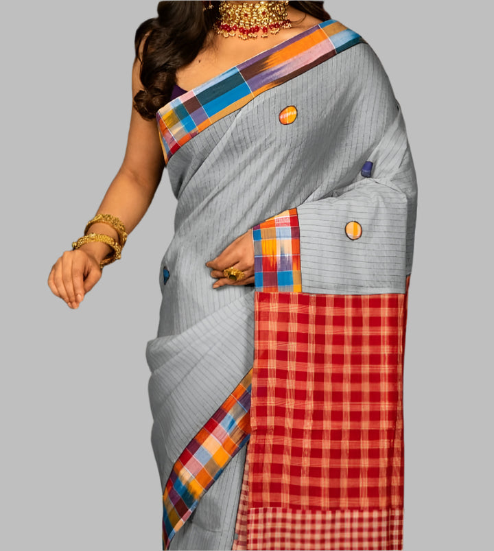 Mixed Match Special Gamcha Cotton Saree