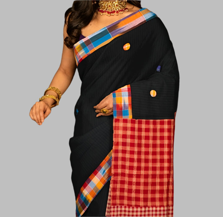 Mixed Match Special Gamcha Cotton Saree
