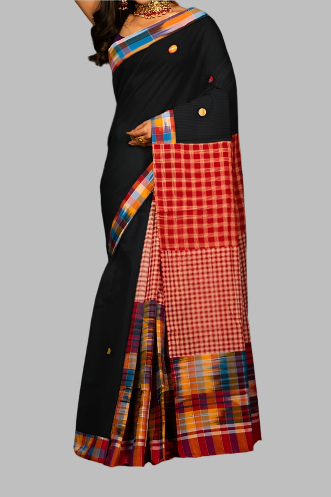 Mixed Match Special Gamcha Cotton Saree