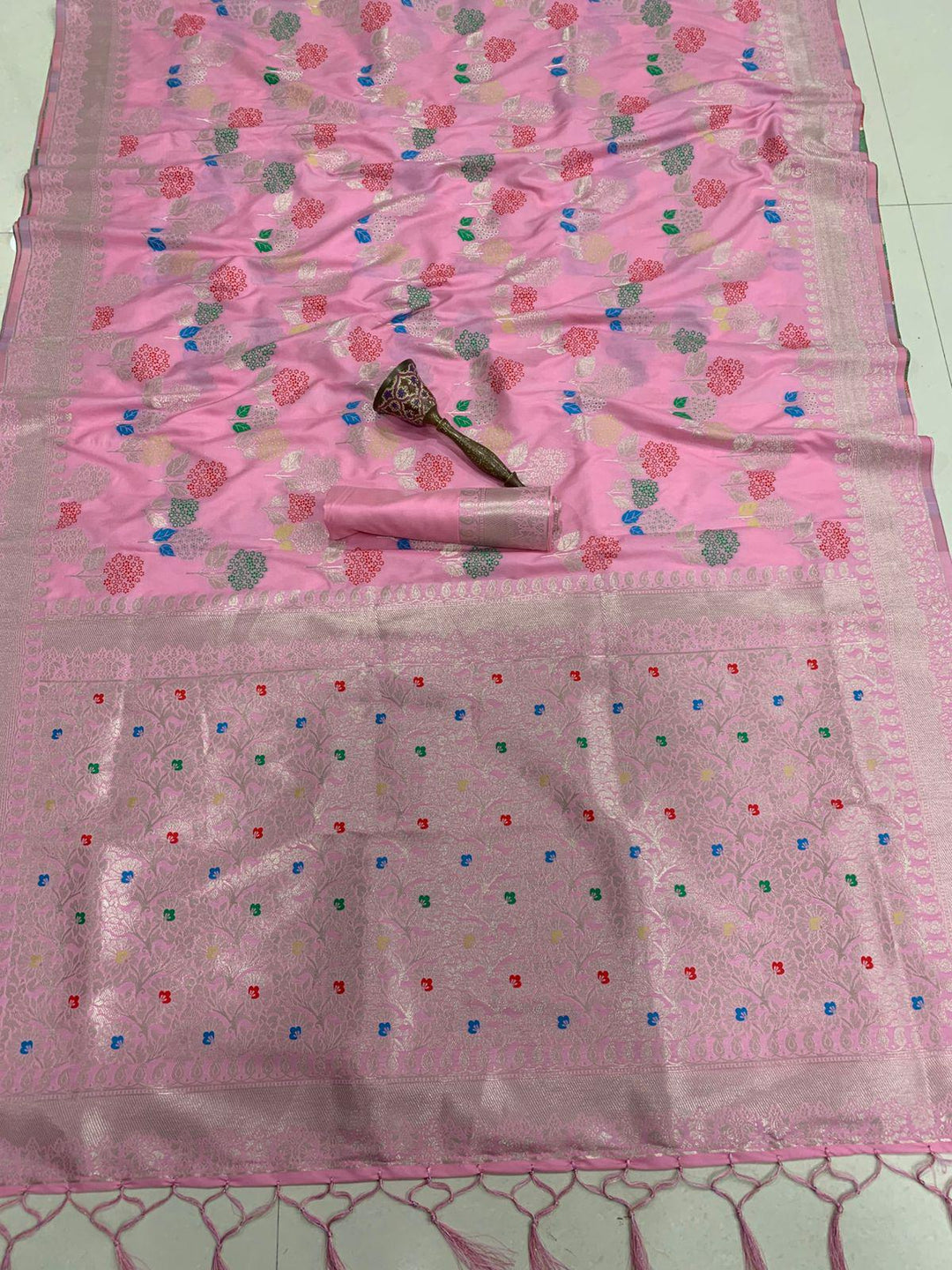 Nita Ambani Inspired Pink Fancy Silk Saree