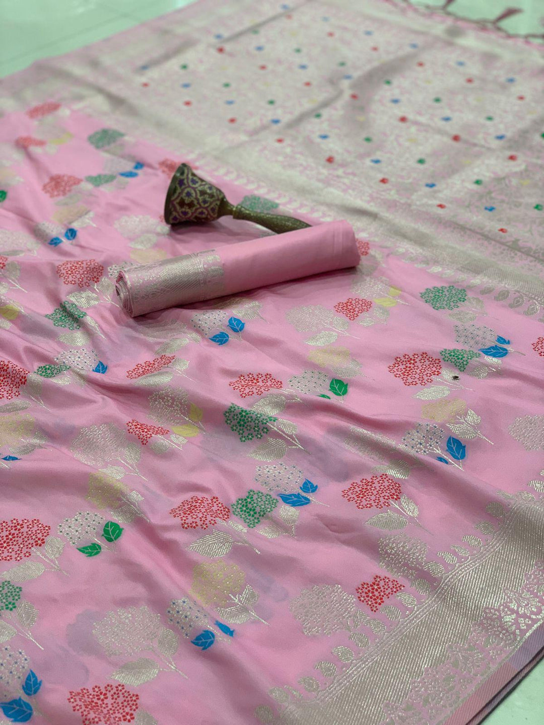 Nita Ambani Inspired Pink Fancy Silk Saree
