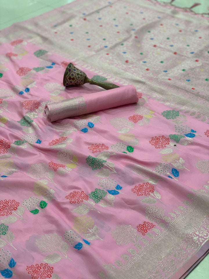 Nita Ambani Inspired Pink Fancy Silk Saree