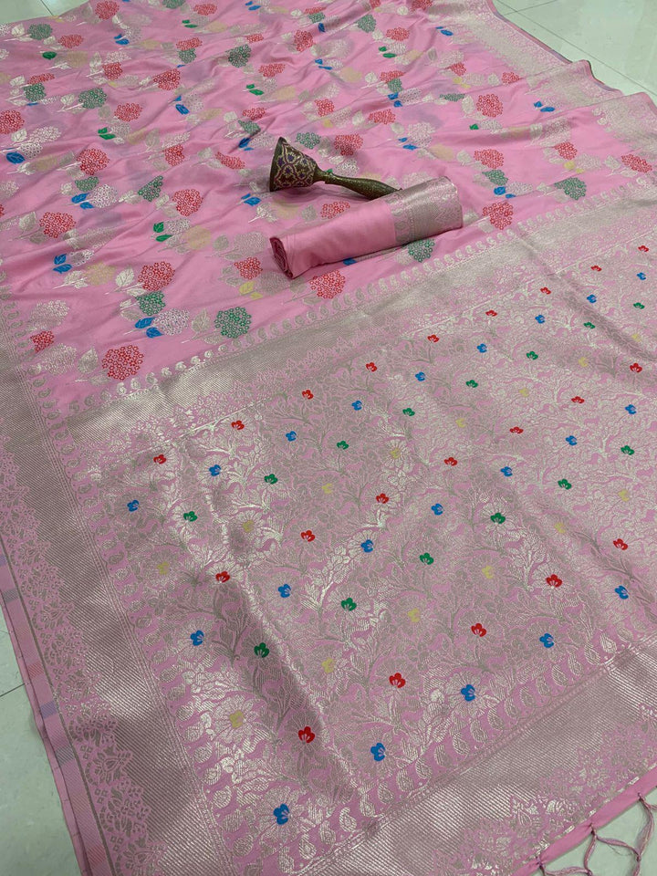 Nita Ambani Inspired Pink Fancy Silk Saree