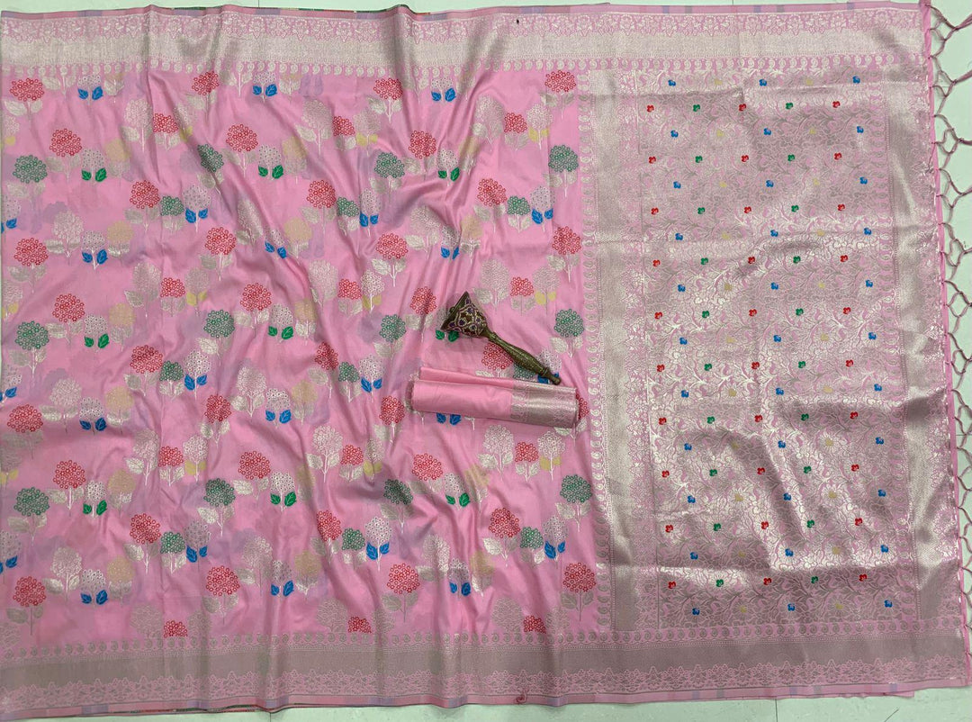 Nita Ambani Inspired Pink Fancy Silk Saree