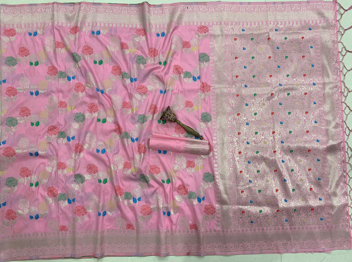 Nita Ambani Inspired Pink Fancy Silk Saree