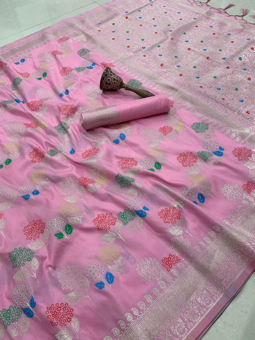 Nita Ambani Inspired Pink Fancy Silk Saree