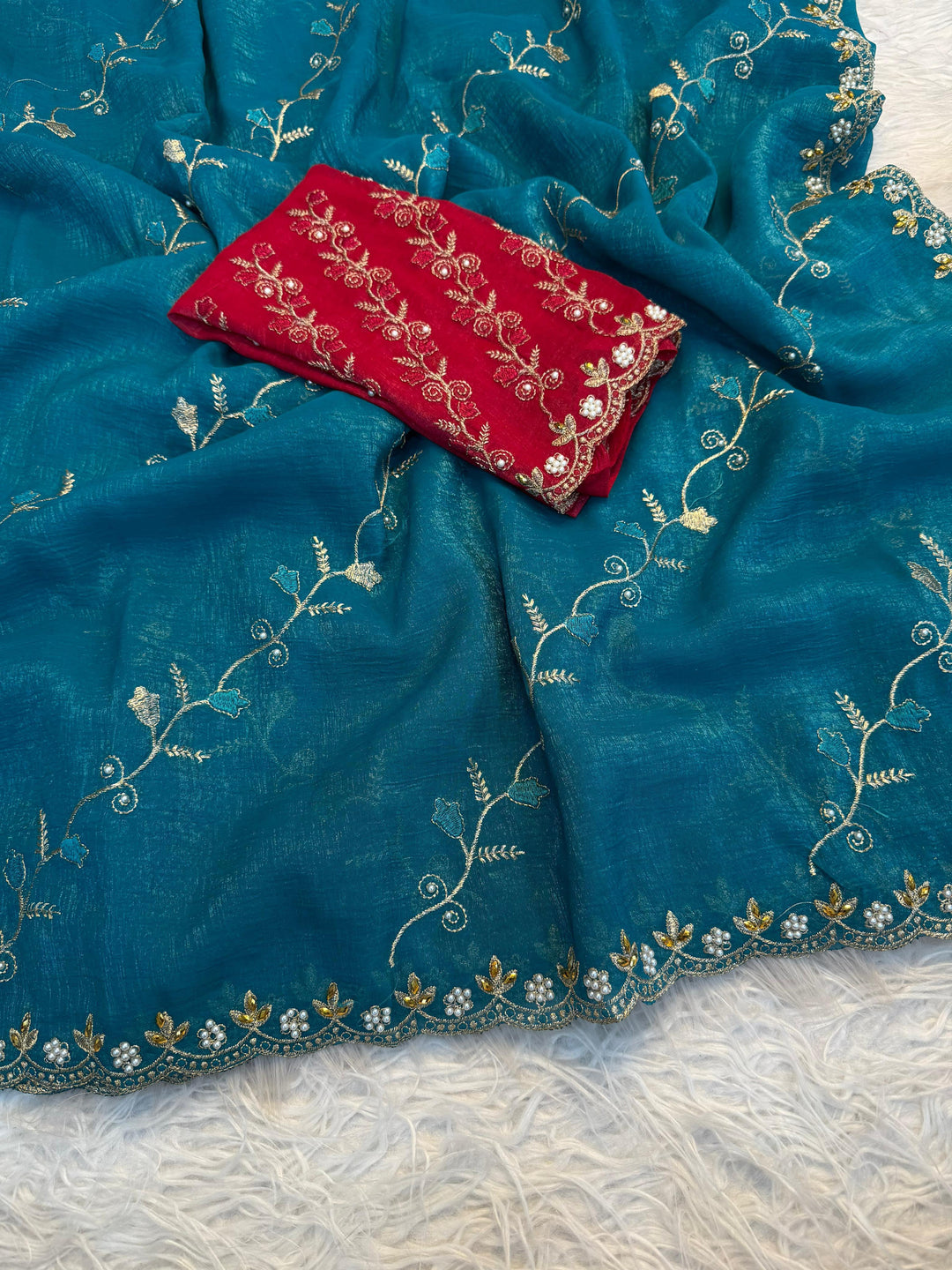Slightly Romantic Crush Silk Saree