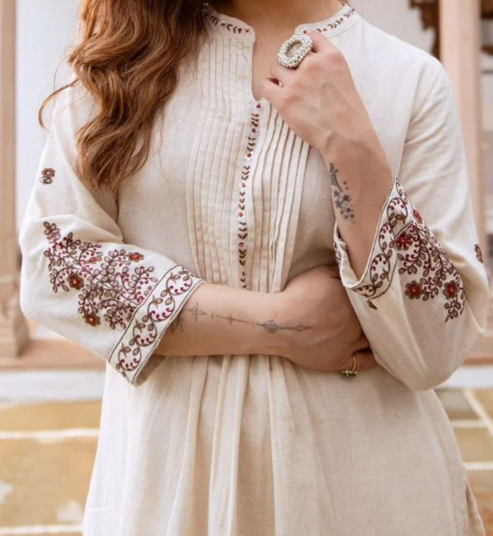 DrapeLine Cotton Kurti Set